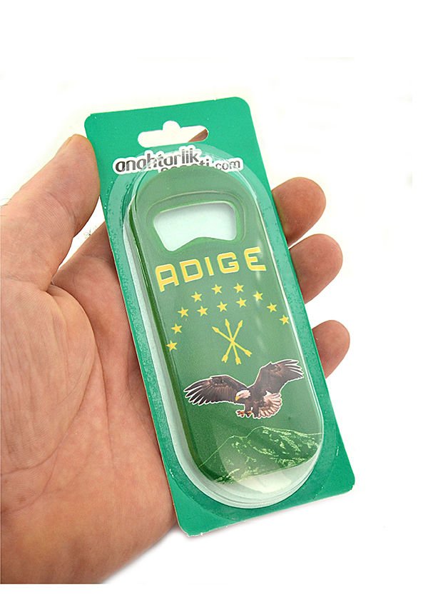 Adige - Çerkes Bayrak Baskılı Magnet Açacak