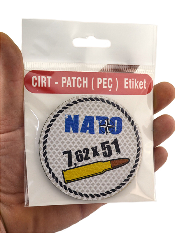 Nato 762 x 51 - Cırt - Patch - Peç - Arma - 8 cm