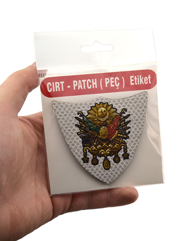 Osmanlı Arması - Cırt - Patch - Peç - Arma - Kalkan Modeli 8.2 x 7.6 cm