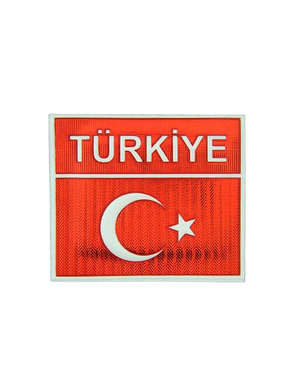 Türkiye Dikdörtgen Arma Patch Peç - 5.5 x 6.5 cm