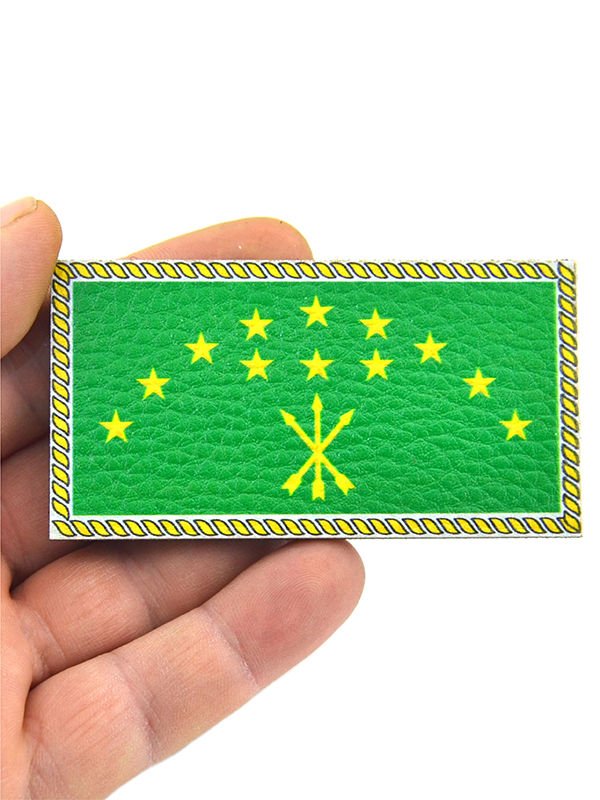 Adige Çerkes Bayrak - Cırt - Patch - Peç - Arma - 8,5x4,5 Cm