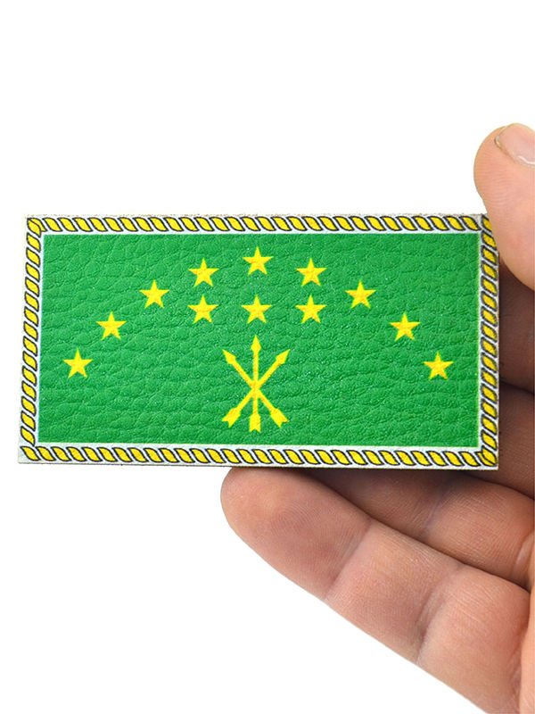Adige Çerkes Bayrak - Cırt - Patch - Peç - Arma - 8,5x4,5 Cm