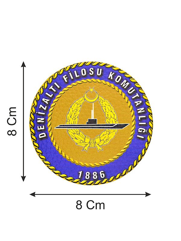 Denizaltı Filo Komutanlığı - Cırt - Patch - Peç - Arma - 8 cm