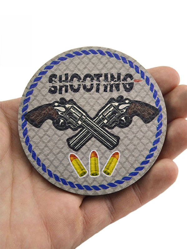 Rovelver Tabanca Shooting - Cırt - Patch - Peç - Arma - 8 cm