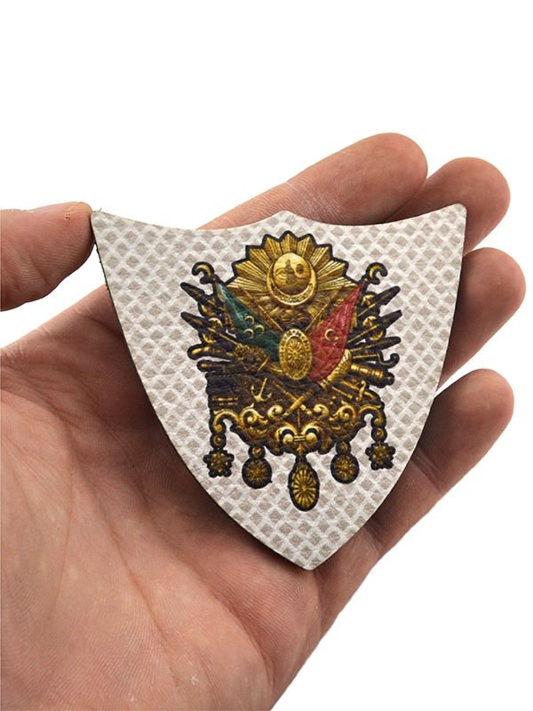 Osmanlı Arması - Cırt - Patch - Peç - Arma - Kalkan Modeli 8.2 x 7.6 cm