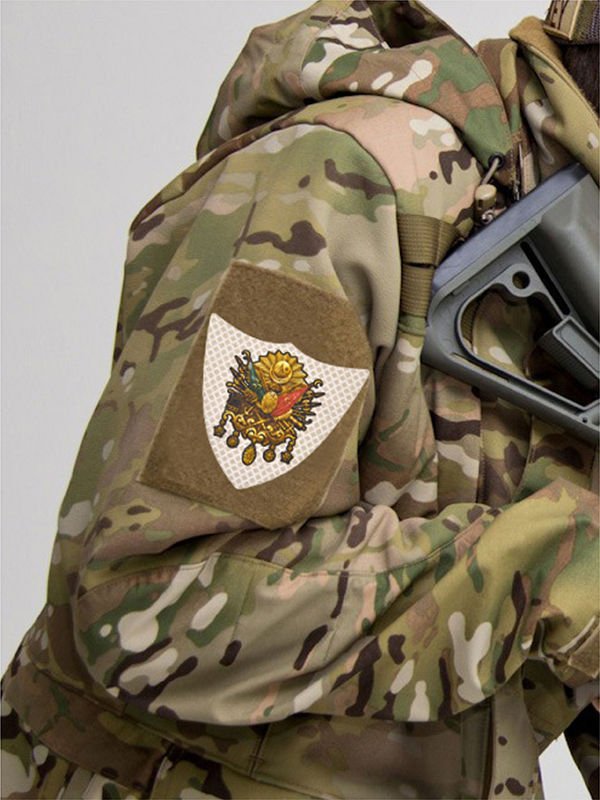 Osmanlı Arması - Cırt - Patch - Peç - Arma - Kalkan Modeli 8.2 x 7.6 cm