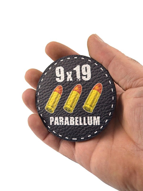 9 X 19 Parabellum Cırt - Patch - Peç - Arma - 8 cm
