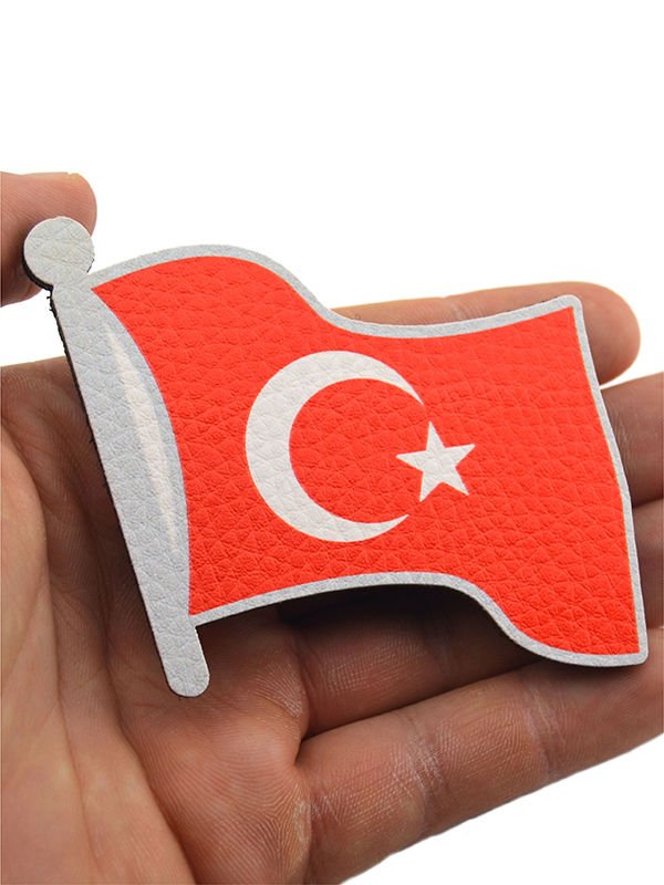 Dalgalı Türkiye Bayrak - Cırt - Patch - Peç - Arma