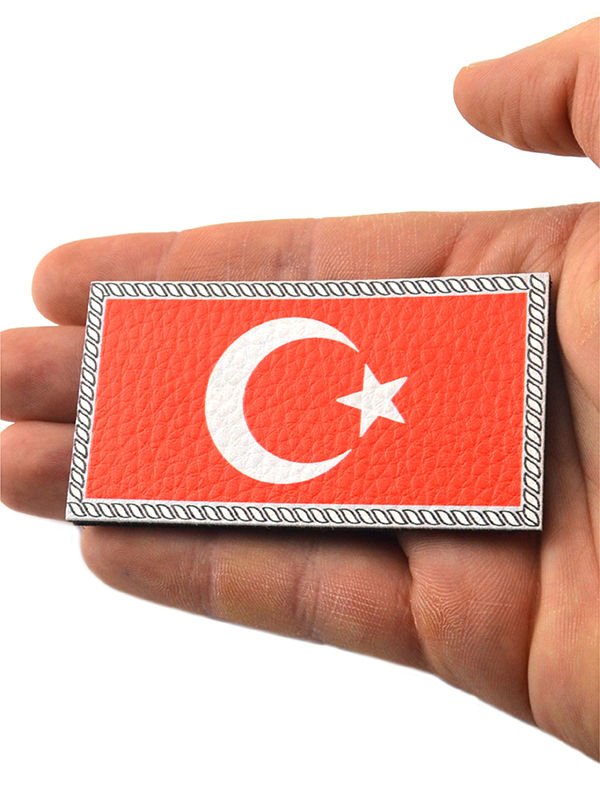 Türkiye Bayrak Dikdörtgen - Cırt - Patch - Peç - Arma - 8.5 x 4.5 cm