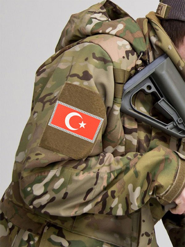 Türkiye Bayrak Dikdörtgen - Cırt - Patch - Peç - Arma - 8.5 x 4.5 cm