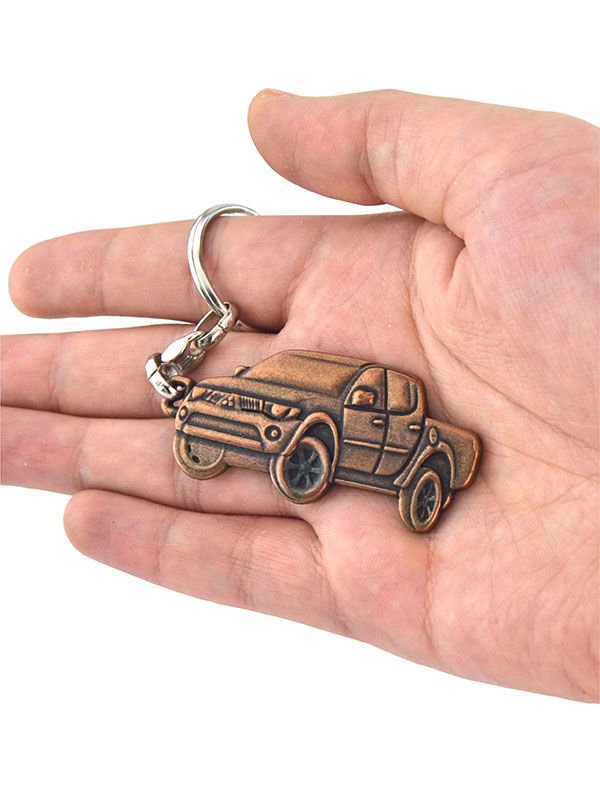 Pick Up Bakır Rölyef Araç Anahtarlık
