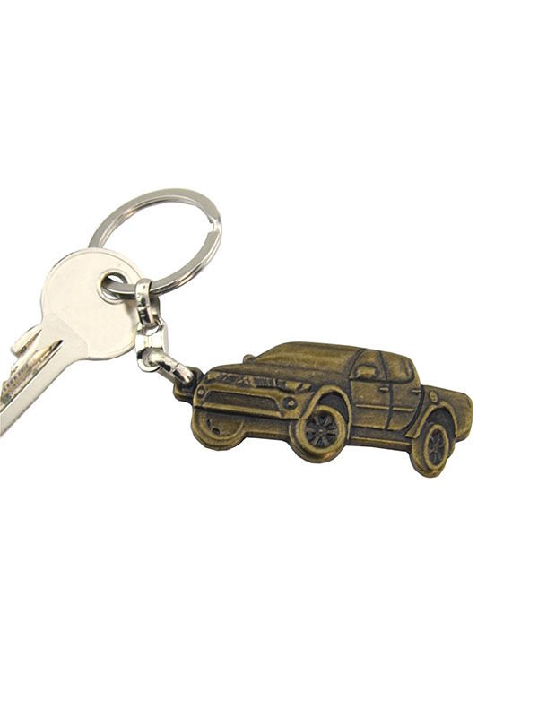 Pick Up Antik Sarı Rölyef Araç Anahtarlık