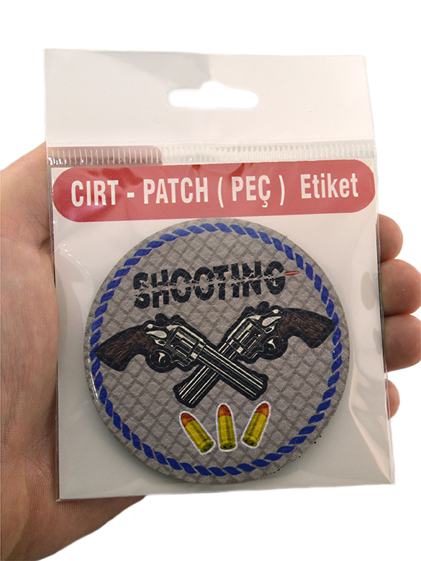 Rovelver Tabanca Shooting - Cırt - Patch - Peç - Arma - 8 cm