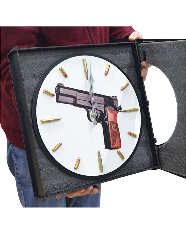 Duvar Saati  14 LÜ Tabanca Baskılı Maket Mermili
