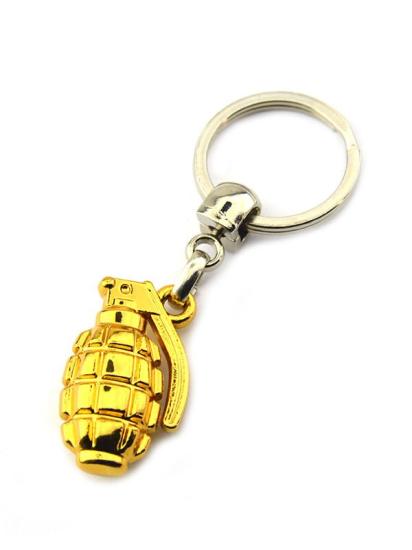 El Bombası - Grenade - Anahtarlık - Gold - Ahşap Kutulu