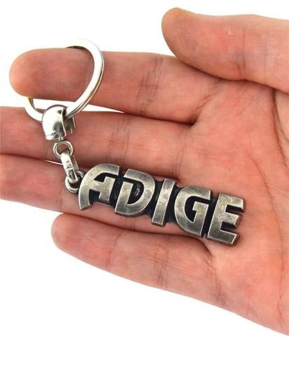 Kafkas Adige Yazı Anahtarlık – Zamak Metal Nikel Kaplama Özel Tasarım