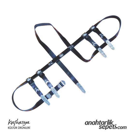 ’’Klasik Kafkas Erkek Kemeri 90 cm | Gerçek Deri & Zamak Metal | Otantik Tasarım