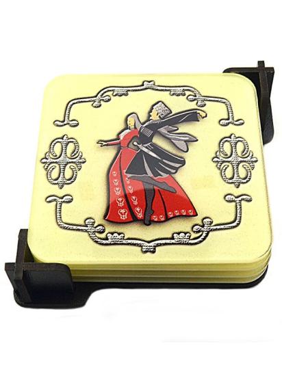 Bardak Altlığı Seti 4 lü - Kafkas Dans Figürlü