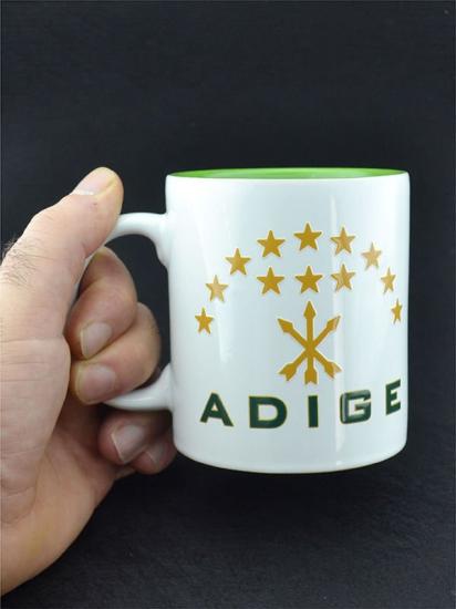 Adige Çerkes Bayrak Baskılı Seramik Kupa Bardak