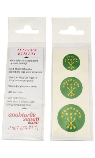 Telefon Etiket Seti-Adige Yuvarlak Bayrak
