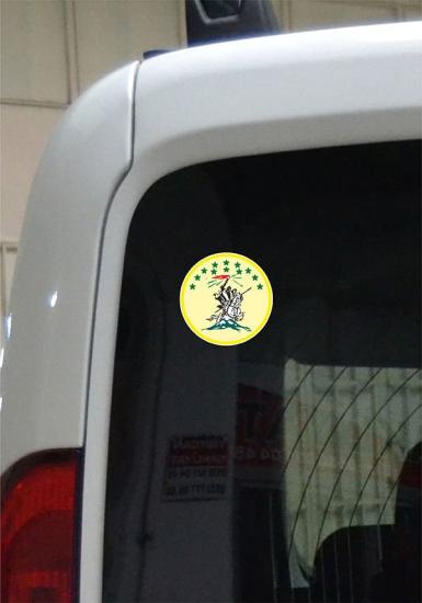 Nart Sosruko Color Sticker Etiket Sarı - 9 cm