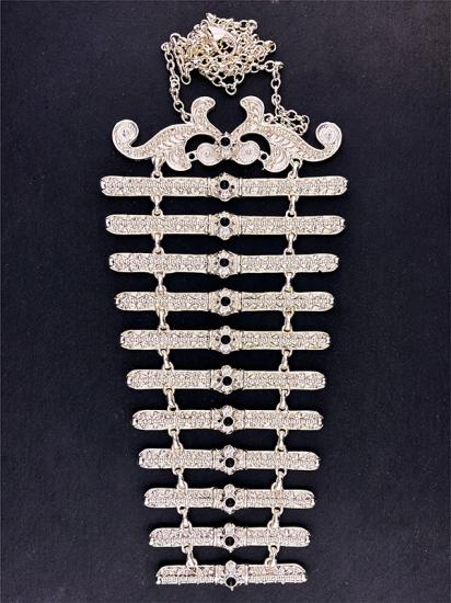 Kafkas Çerkes Kuban Kolye - Gümüş Görünümlü Zamak Kolye | Özel Hediyelik Kutu