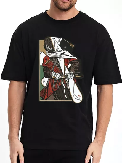 Kafkas Efsaneleri Abrek Zavur Tişört - Kafkas Vakfı Lisanslı %100 Pamuk Erkek Tişörtü