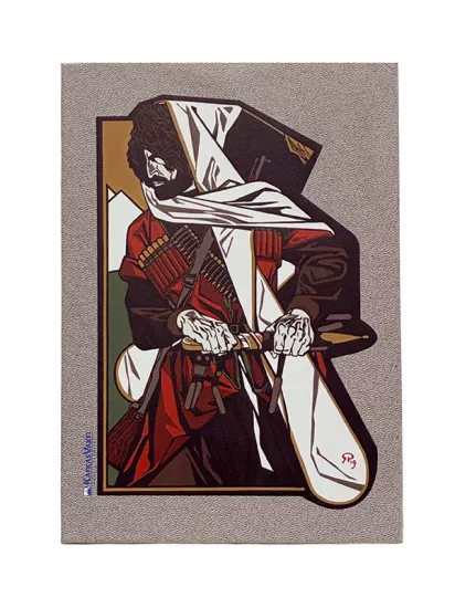 Kafkas Efsaneleri: Abrek Zaur Tuval Tablo - Kafkas Vakfı Lisanslı 35x50 cm