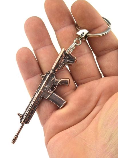 Tüfek Rifle Anahtarlık M-16 - Bakır Oksit