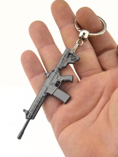 Tüfek Rifle Anahtarlık M-16 - Mat Siyah