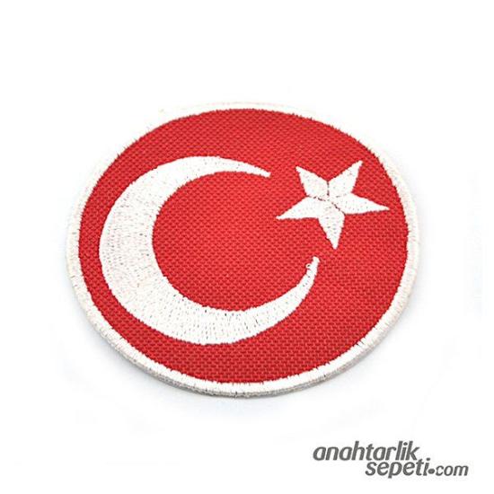 Ay Yıldız Nakış Etiket 8 CM