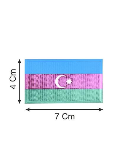 Azerbaycan Bayrak Arma Patch Peç - 4 x 7 cm