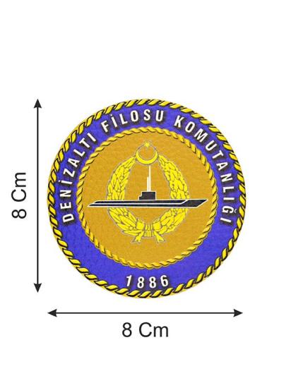 Denizaltı Filo Komutanlığı - Cırt - Patch - Peç - Arma - 8 cm