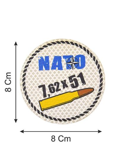 Nato 762 x 51 - Cırt - Patch - Peç - Arma - 8 cm