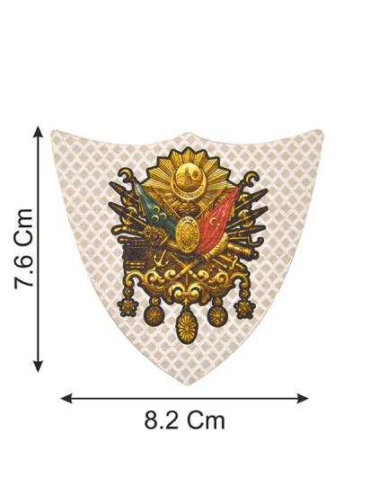 Osmanlı Arması - Cırt - Patch - Peç - Arma - Kalkan Modeli 8.2 x 7.6 cm