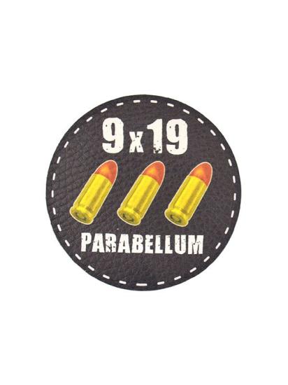 9 X 19 Parabellum Cırt - Patch - Peç - Arma - 8 cm