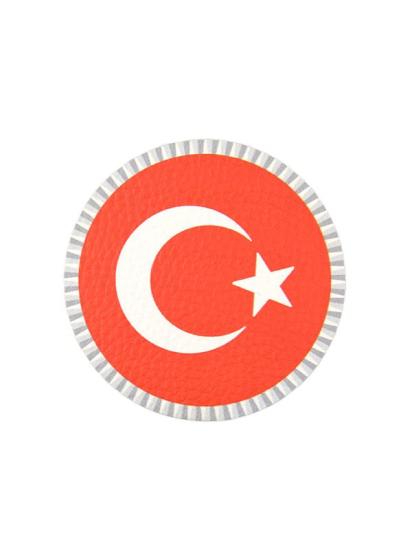 Türkiye Bayrak Yuvarlak - Cırt - Patch - Peç - Arma - 8 cm