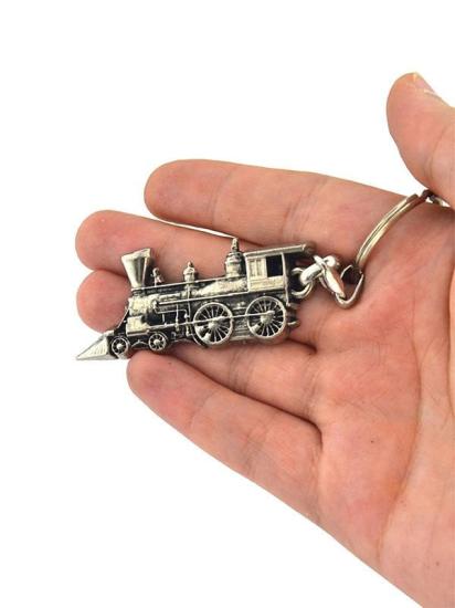 Tren Lokomotif Rölyef Anahtarlık - Nikel Kaplama Metal Anahtarlık | Koleksiyon Ürünü
