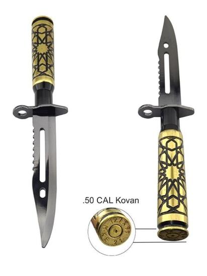 Zarf - Mektup Açacağı 50 Cal. Kovan  - Metalik Siyah