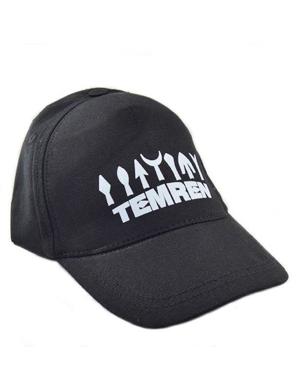 Temren Baskılı Siyah Şapka