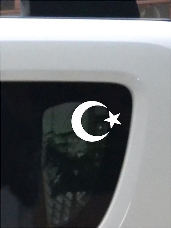 Ay Yıldız Folyo Kesim Etiket Beyaz (11cm)
