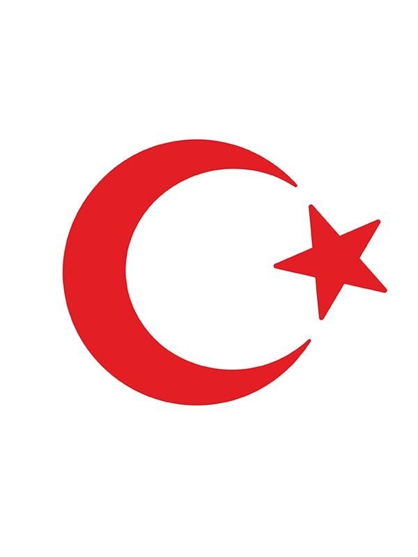 Ay Yıldız Folyo Kesim Etiket Kırmızı (11cm)