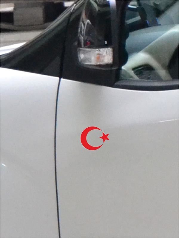 Ay Yıldız Folyo Kesim Etiket Kırmızı (5.5cm)