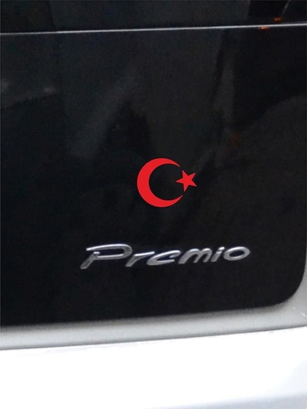 Ay Yıldız Folyo Kesim Etiket Kırmızı (5.5cm)