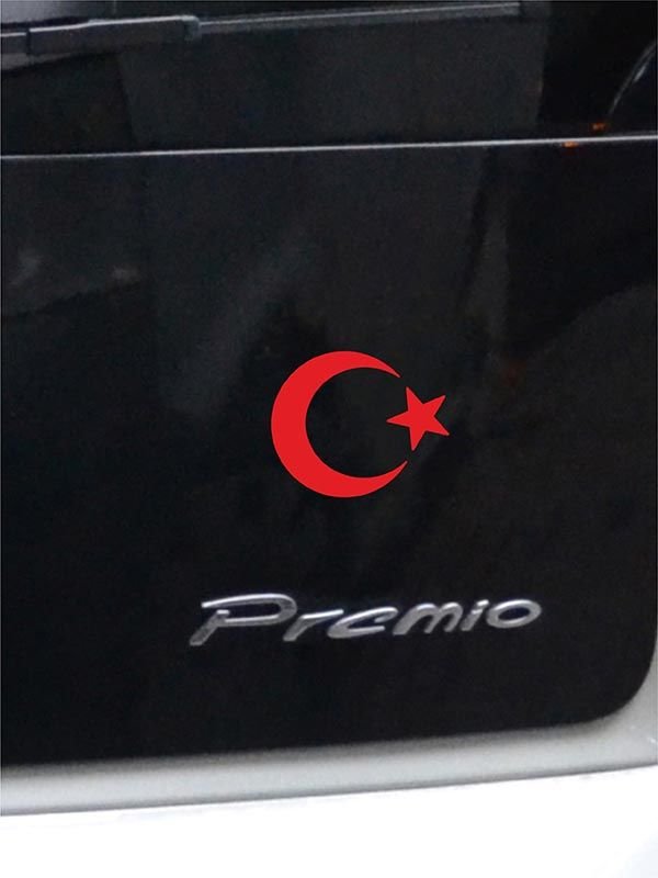 Ay Yıldız Folyo Kesim Etiket Kırmızı (8cm)