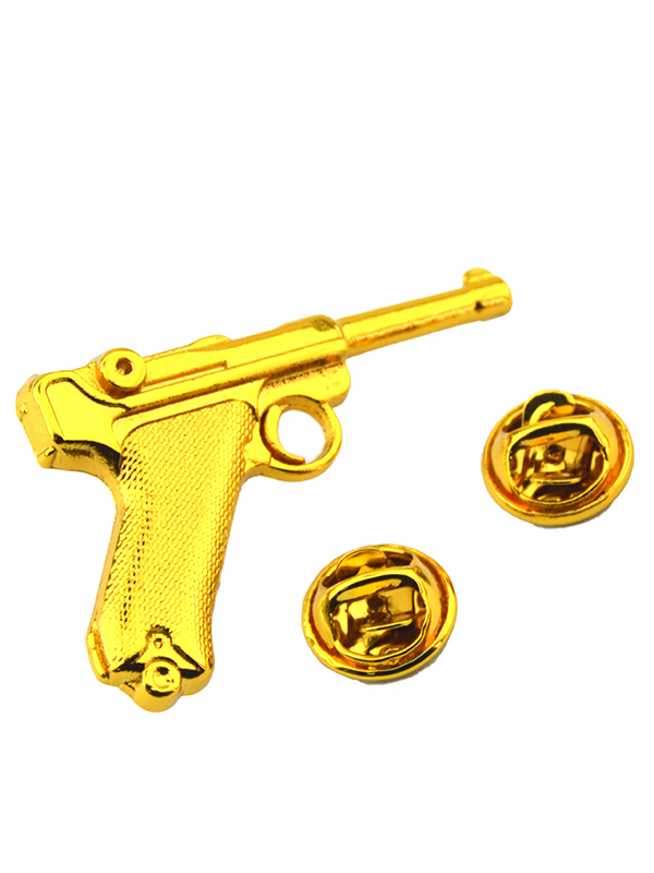 Tabanca Silah Rozet - LGR-P8 Yaka Rozeti - Gold Görünümlü