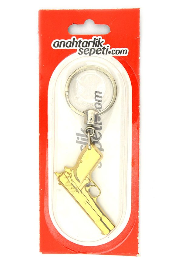 14 lü Tabanca Anahtarlık (Gold Görünümlü)