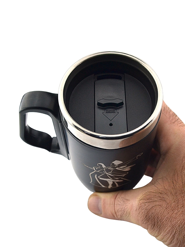 Caucasian Couple Figure Laser Engraved Thermos Mug Cup - 240 ML Stainless Steel