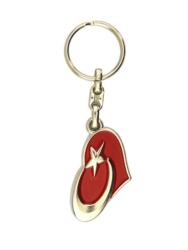 Türkiye Kalpli Metal Anahtarlık