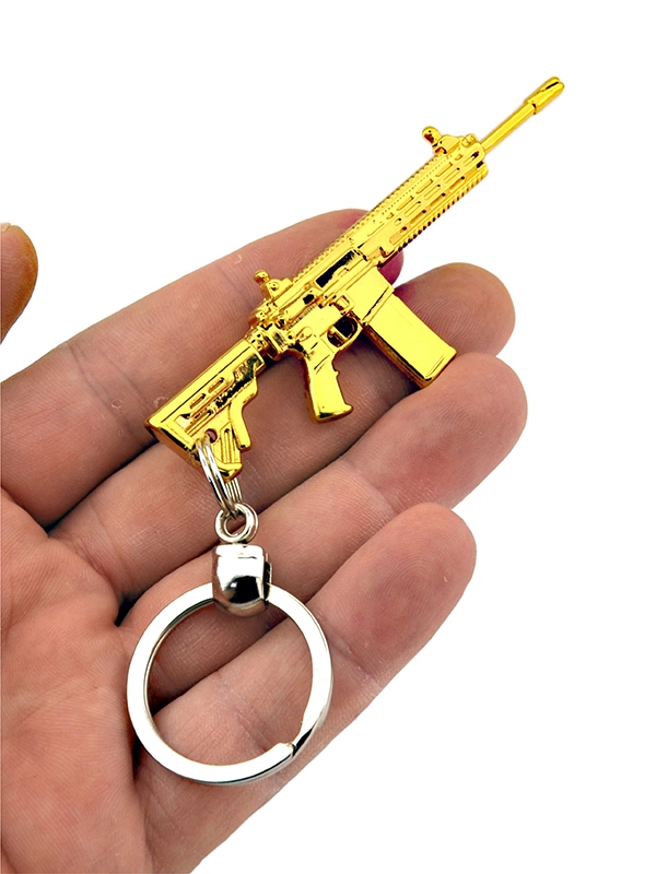 Rifle Keychain M-16 Gold Look